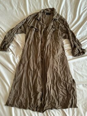 BE COOL Taupe Longline Cardigan